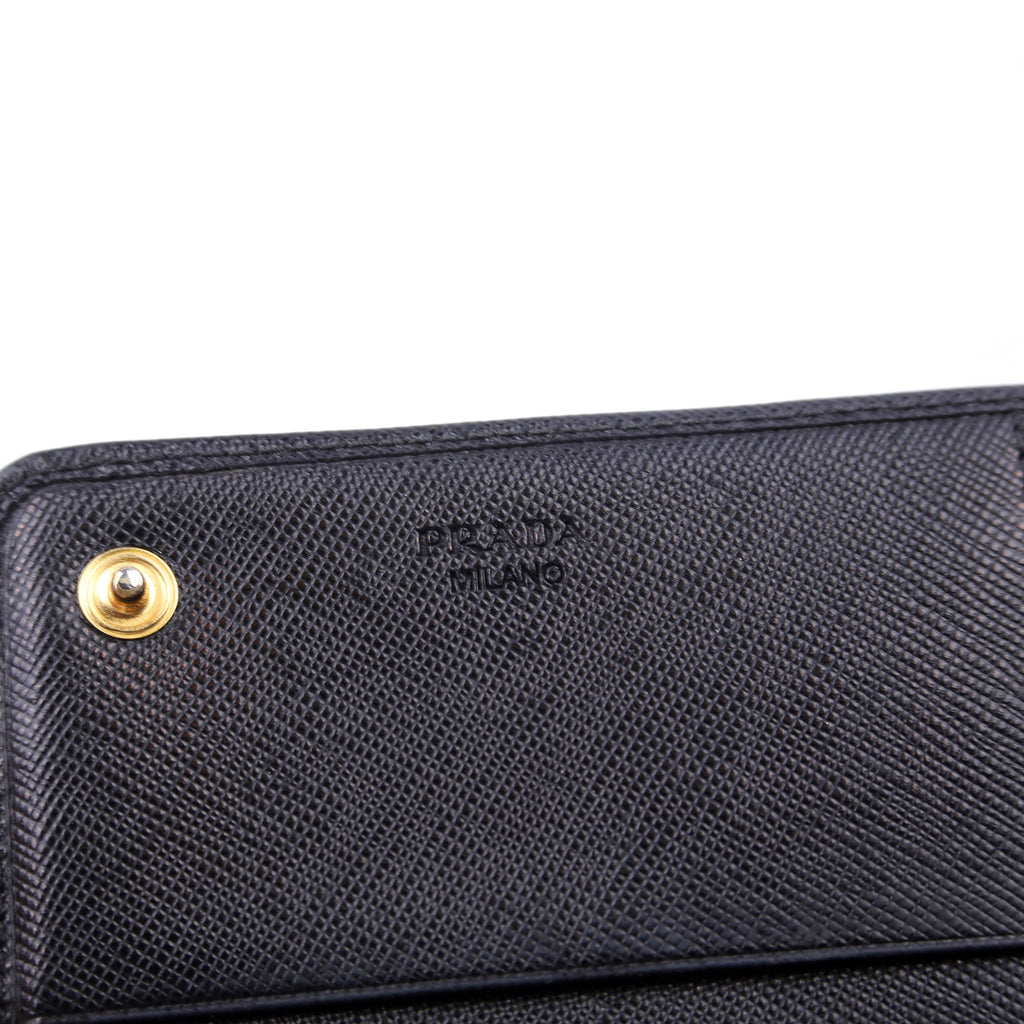 Saffiano Continental Wallet Black