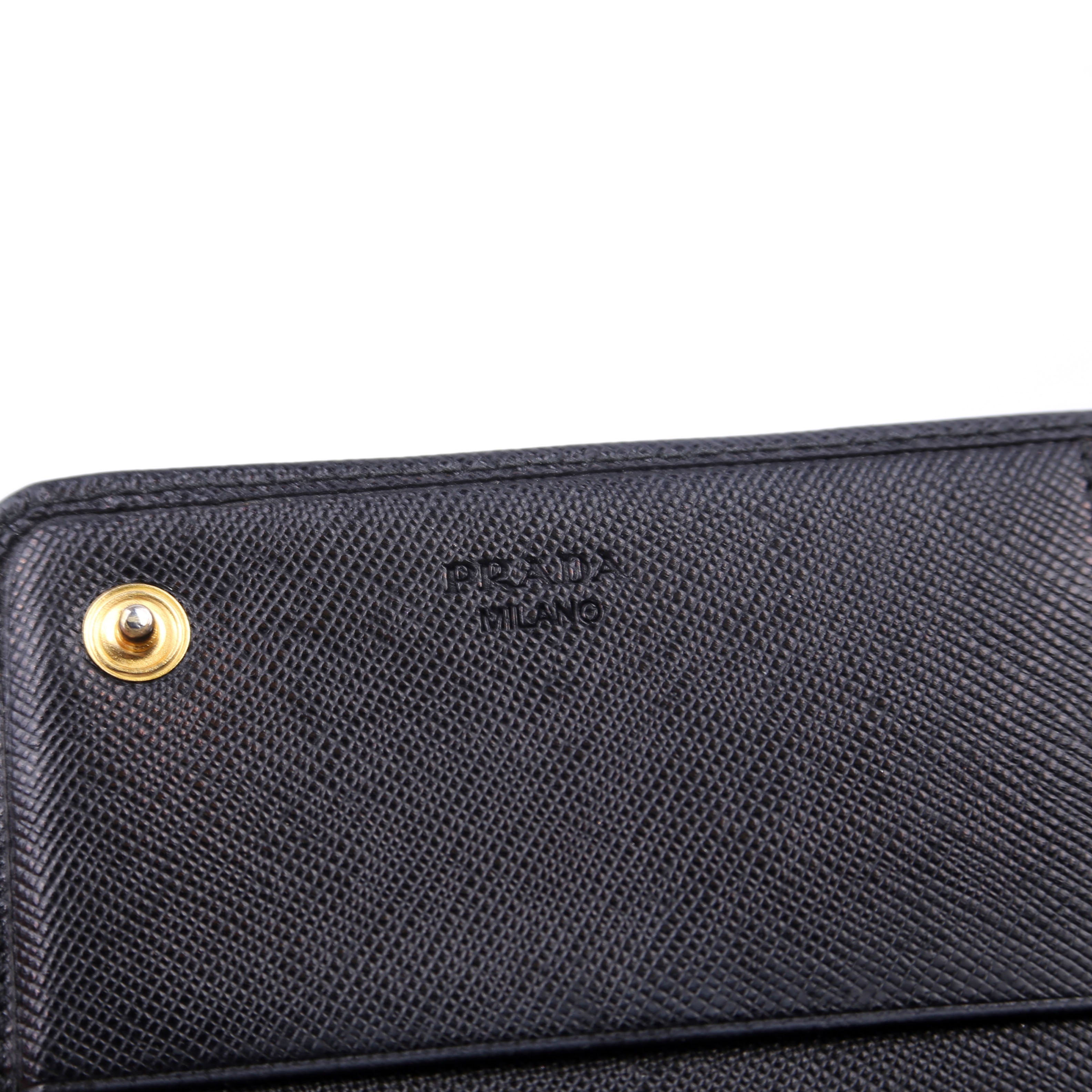 Saffiano Continental Wallet Black