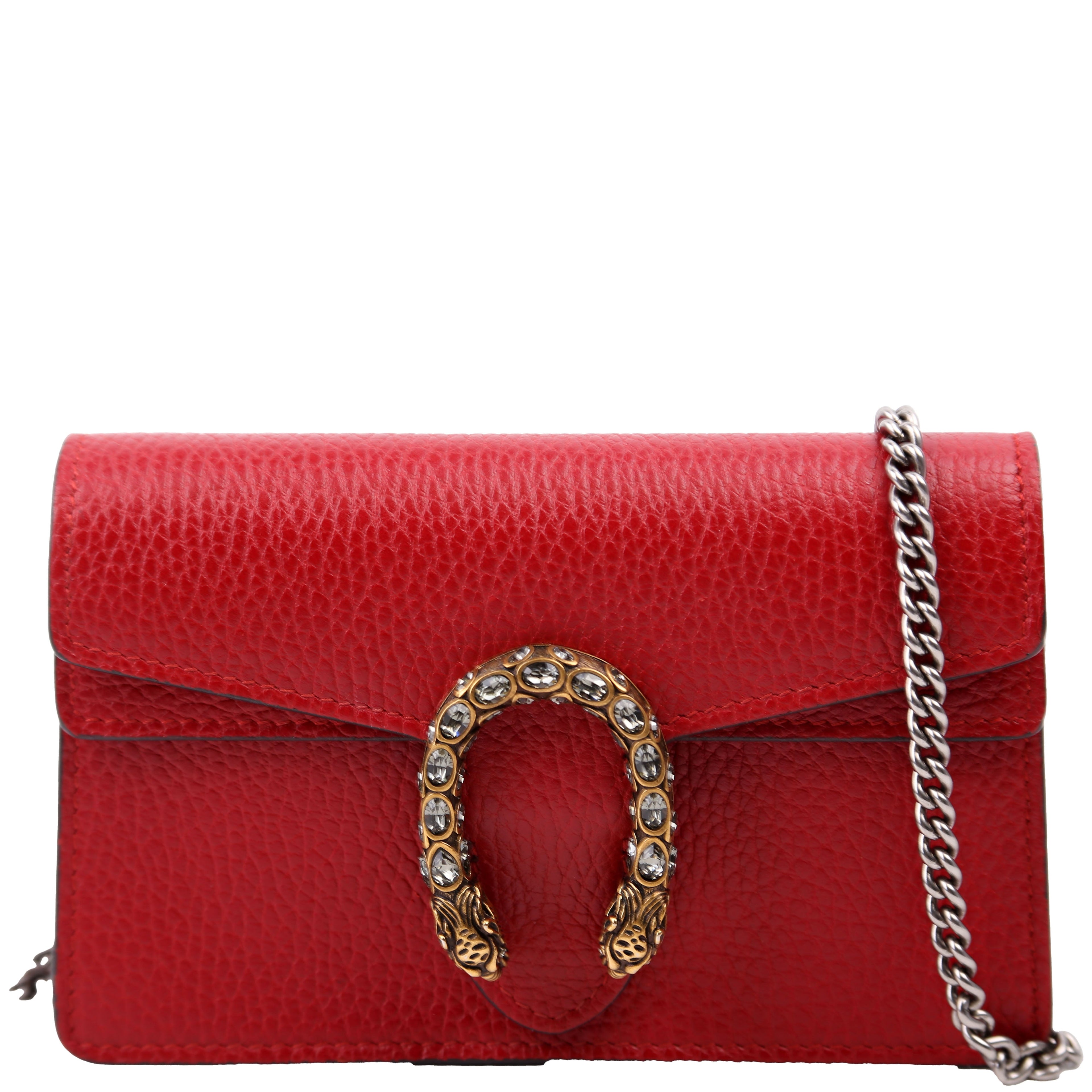 476432 Dionysus Leather Super Mini Red