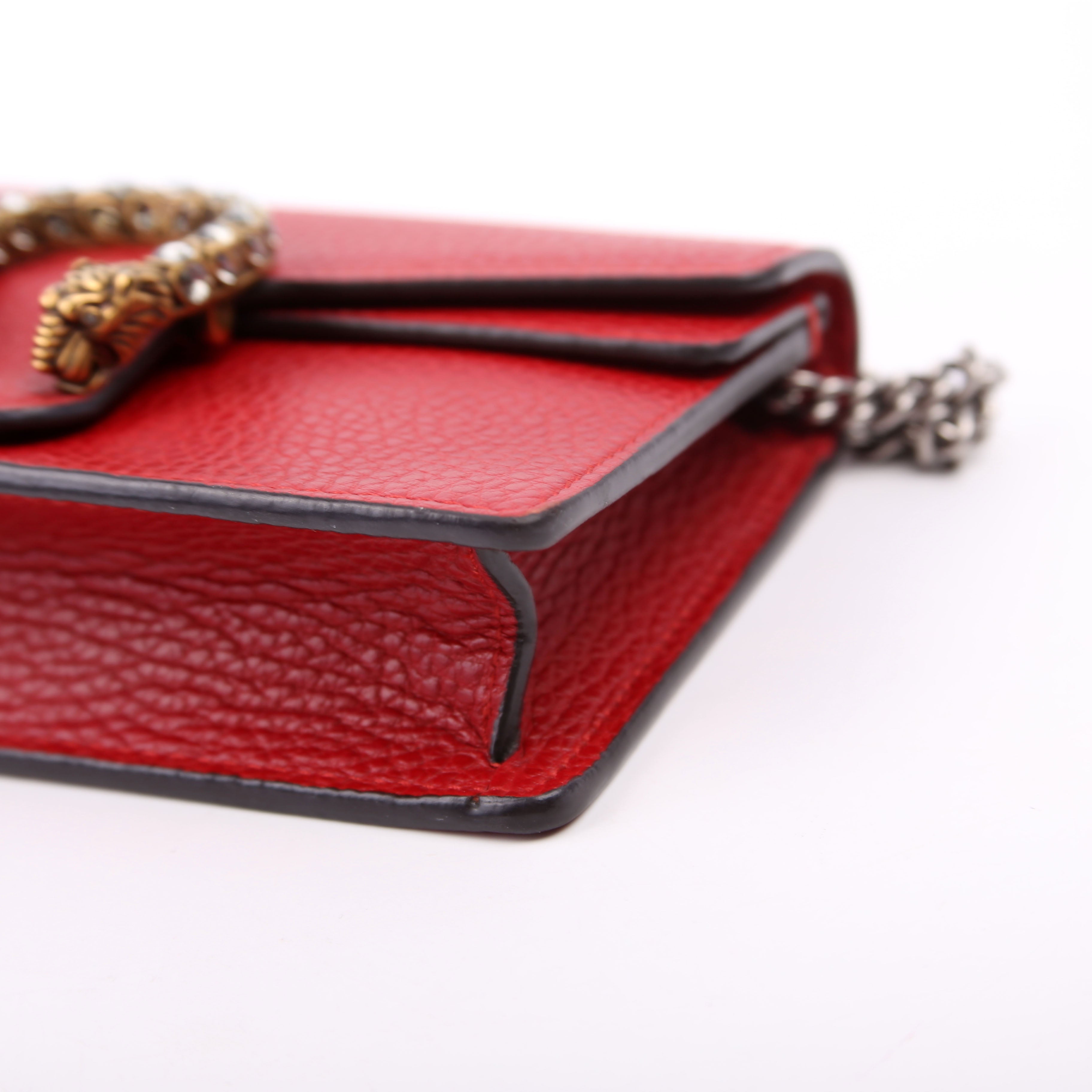 476432 Dionysus Leather Super Mini Red