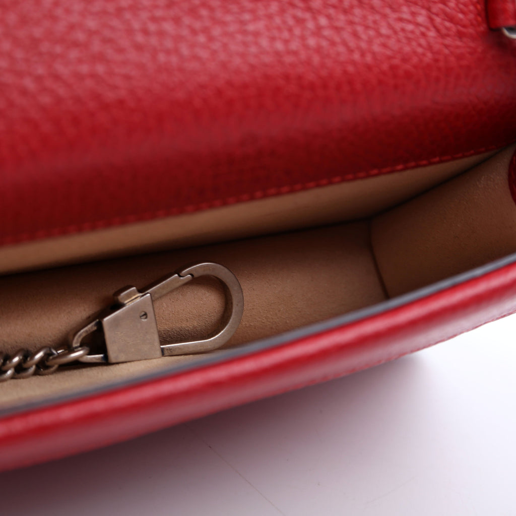 476432 Dionysus Leather Super Mini Red