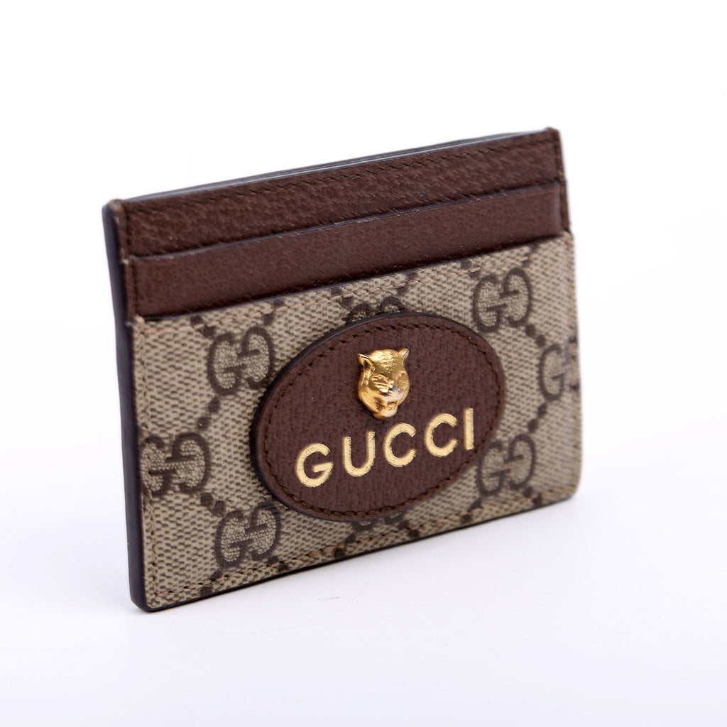 597557 GG Supreme Neo Card Case Brown/Yellow