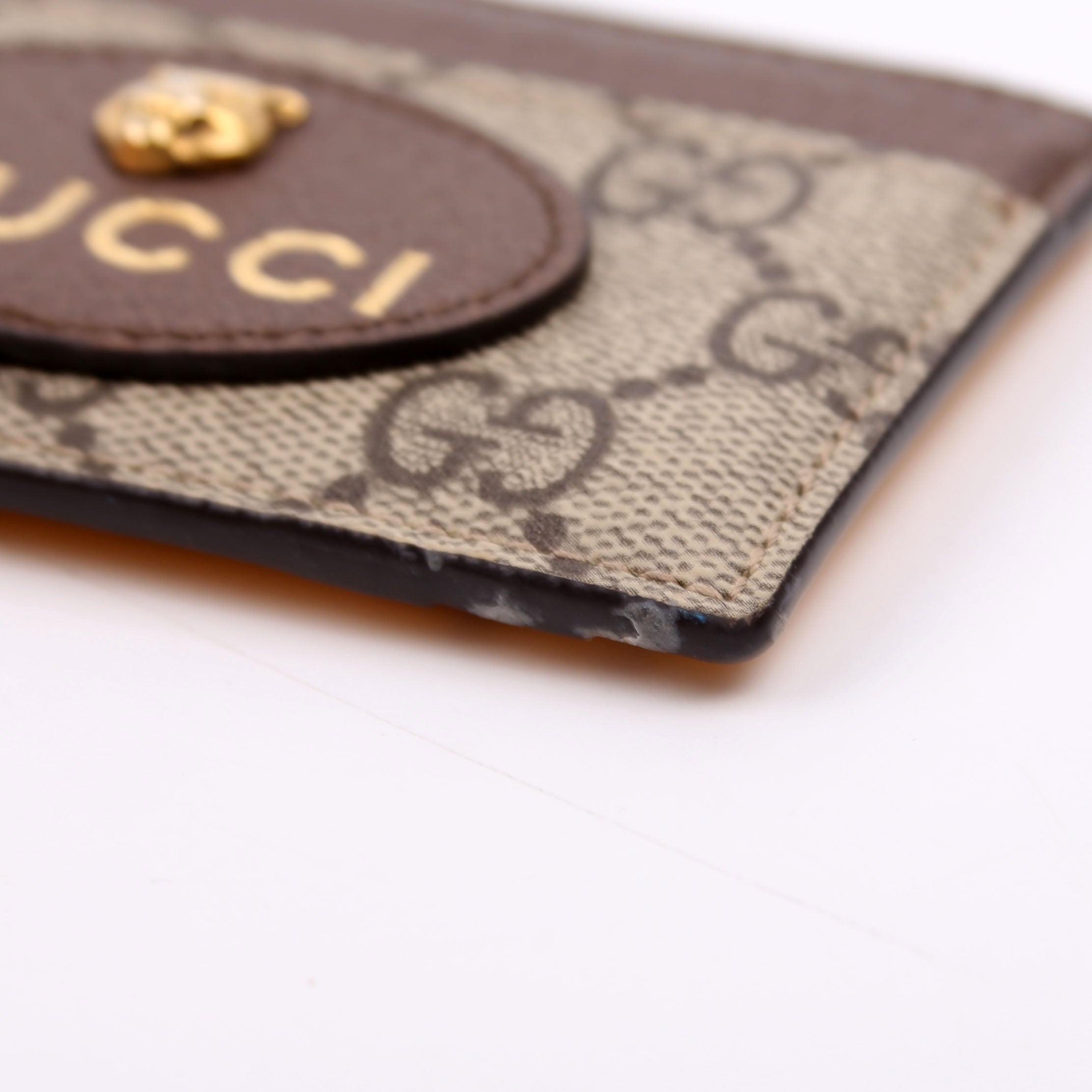 597557 GG Supreme Neo Card Case Brown/Yellow