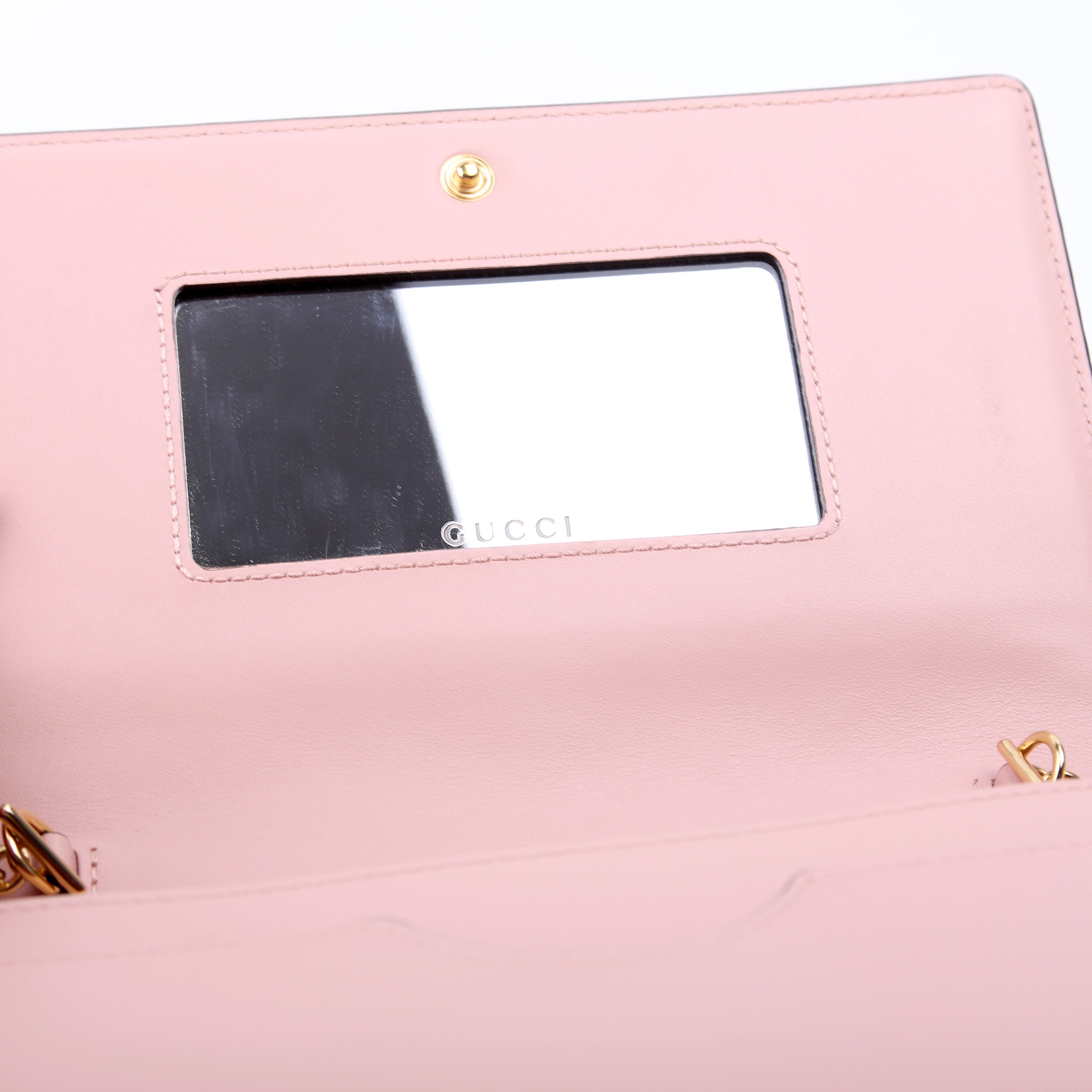 723787 GG Matelasse Chain Wallet Pink