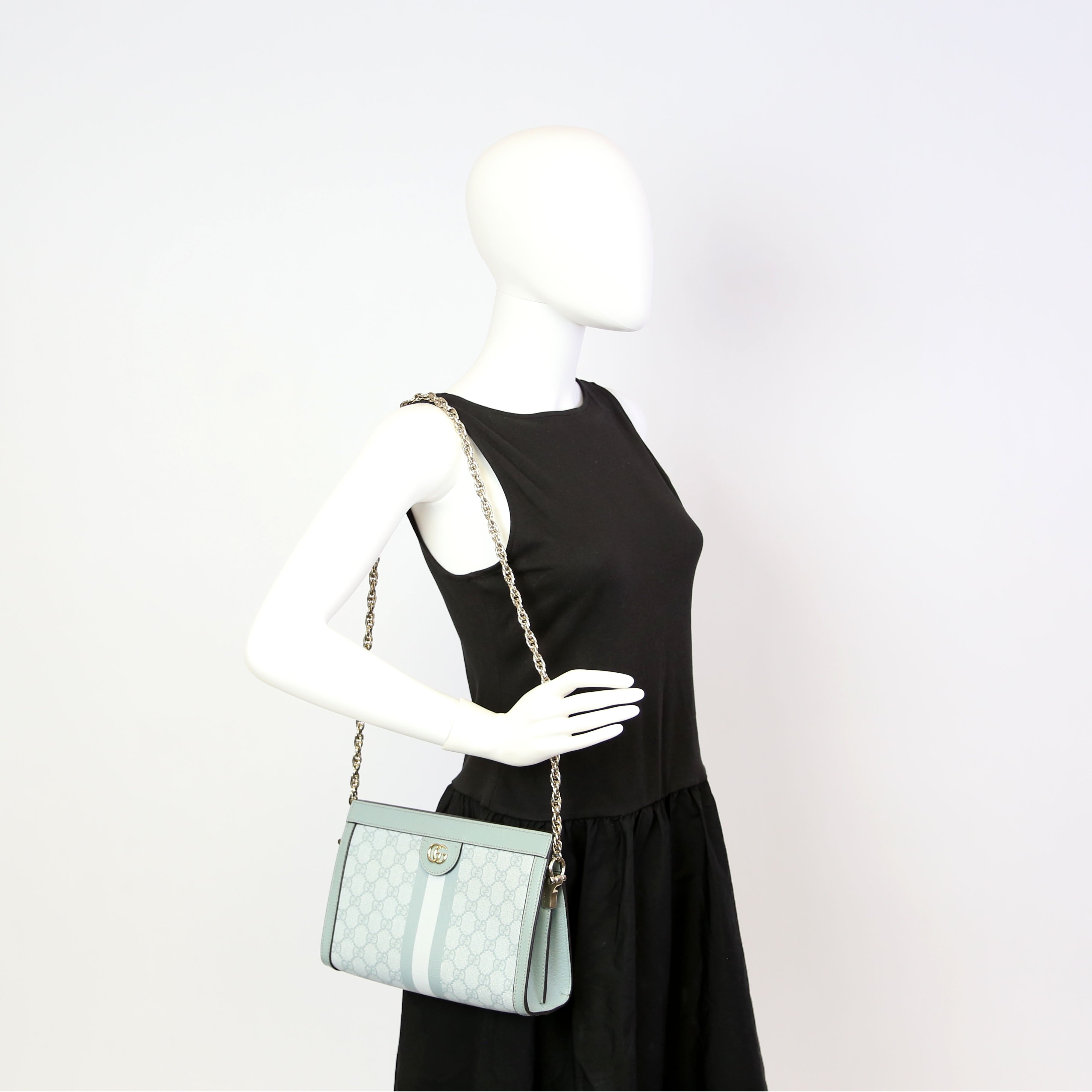Gucci 503877 GG Supreme Ophidia Small Chain Blue