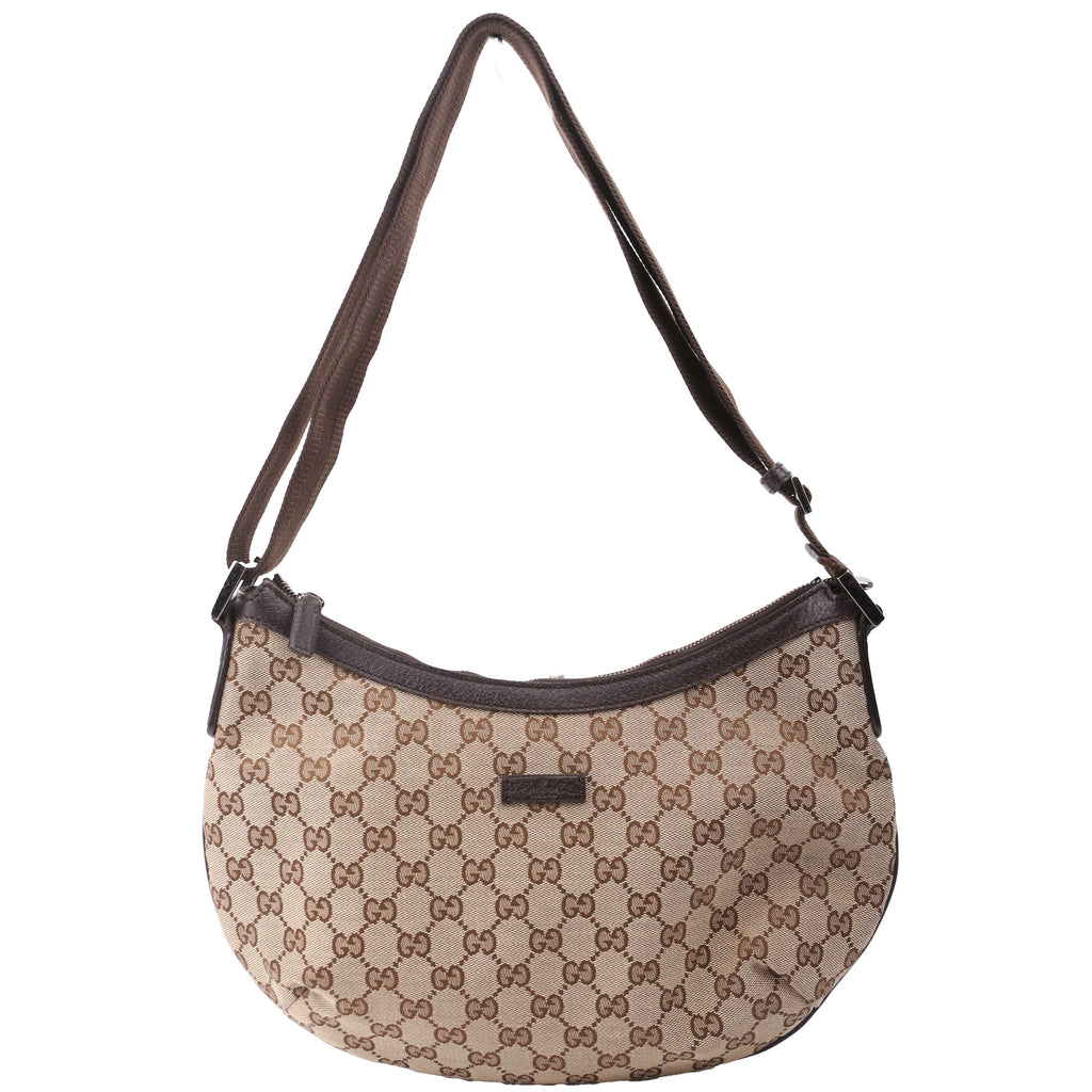 181092 GG Canvas Half Moon Hobo