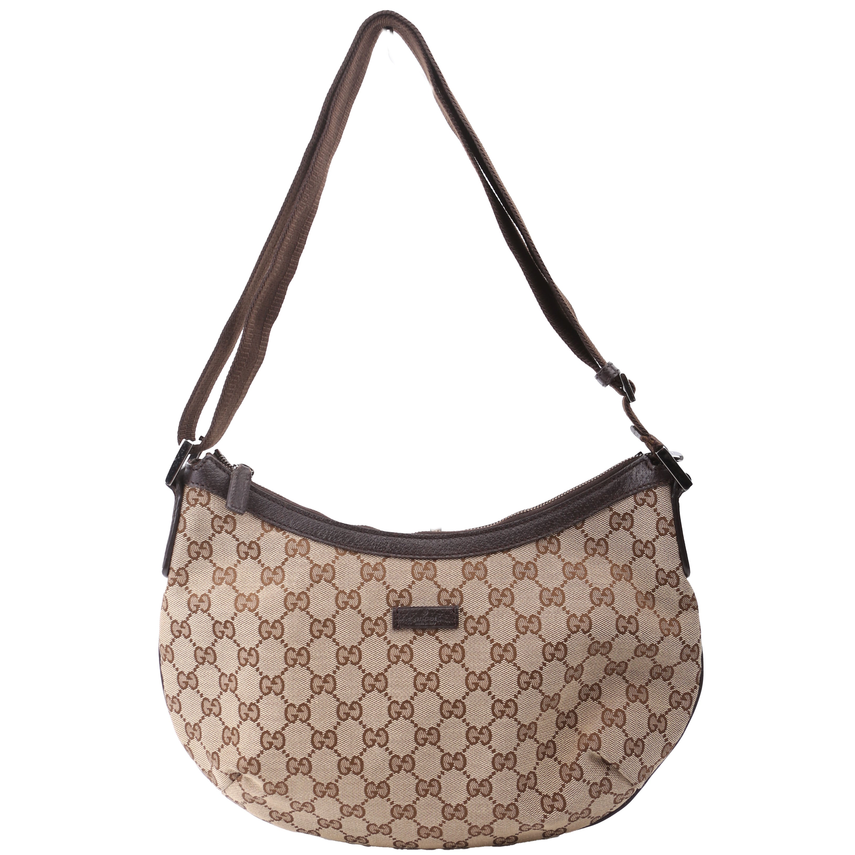 181092 GG Canvas Half Moon Hobo