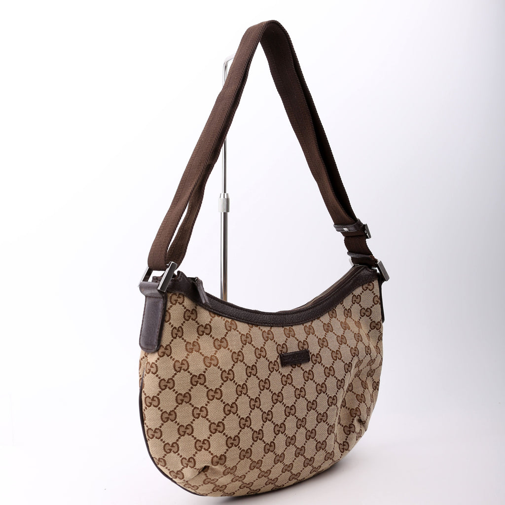 181092 GG Canvas Half Moon Hobo