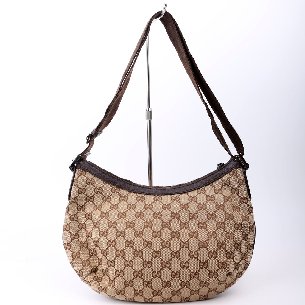 181092 GG Canvas Half Moon Hobo