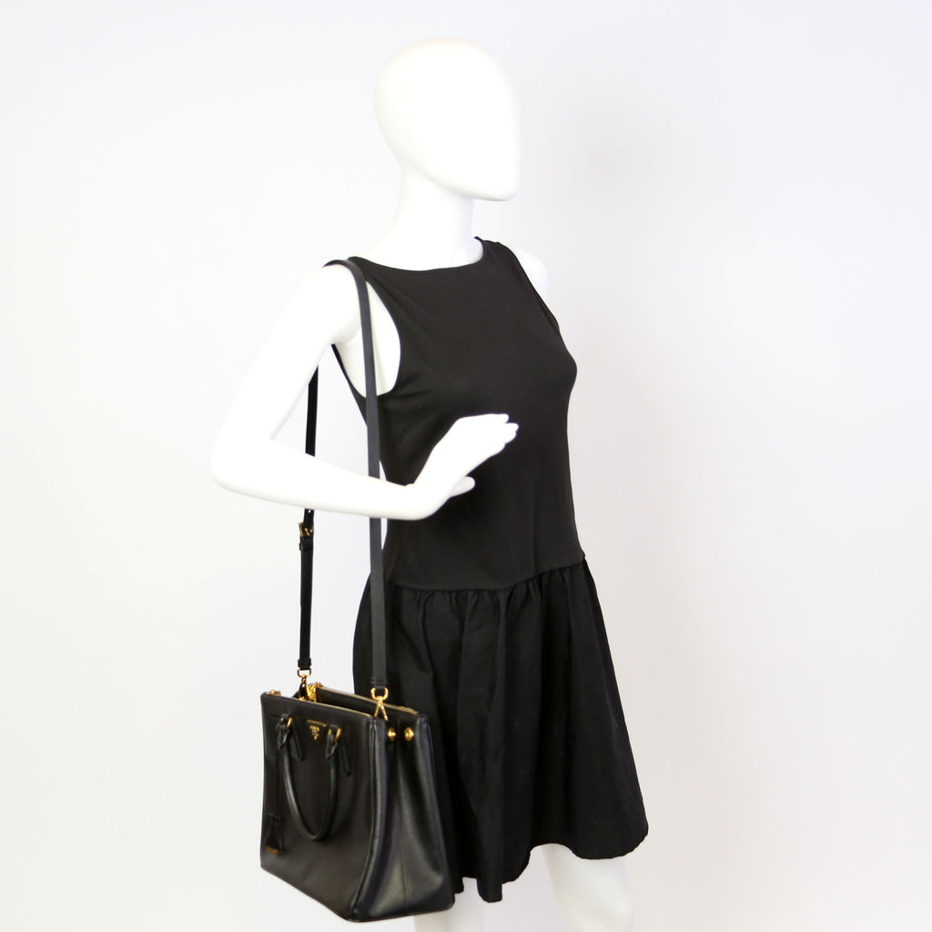 Saffiano Galleria Medium Black