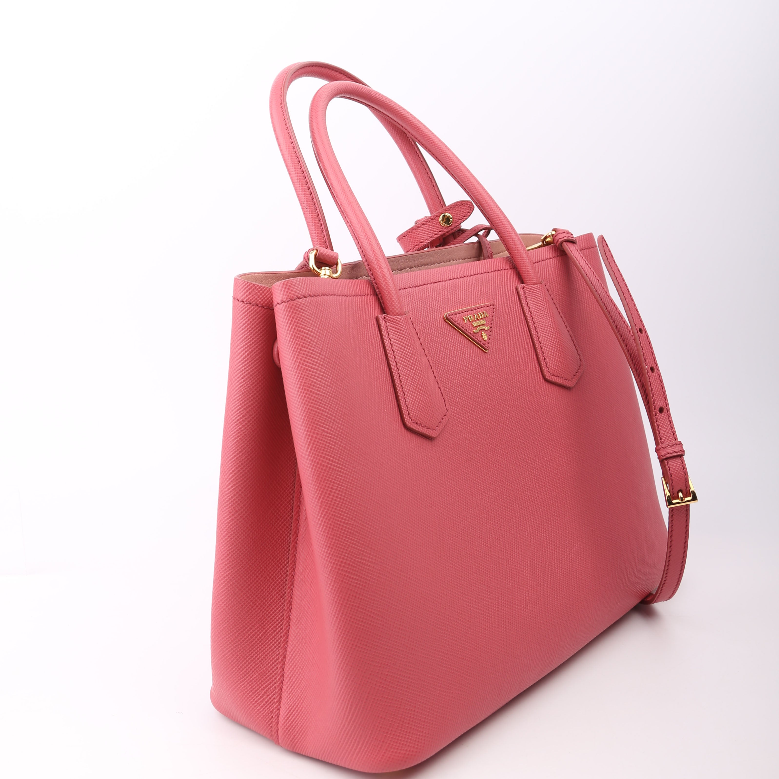 Saffiano Cuir Double Medium Pink