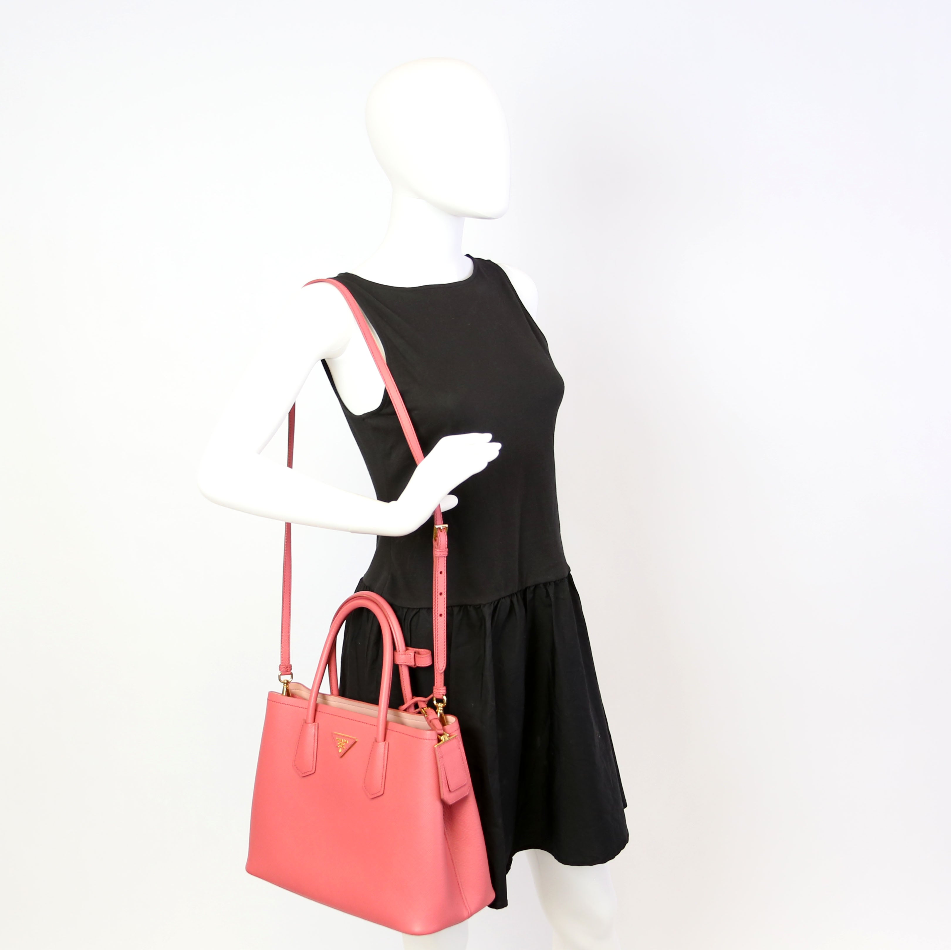 Saffiano Cuir Double Medium Pink