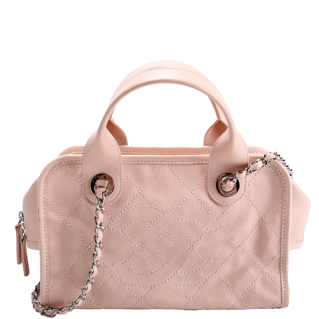 Deauville Bowling Bag Small Caviar Pink