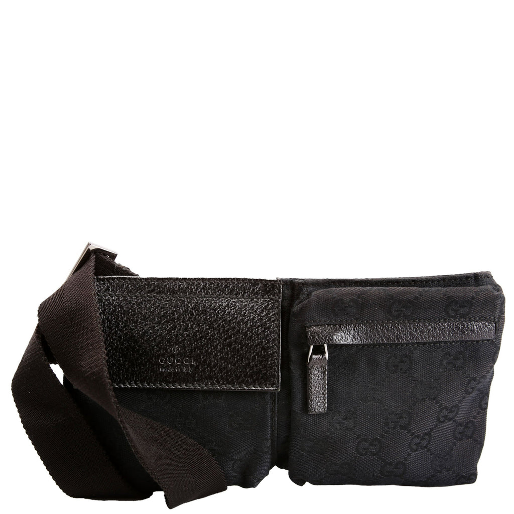 162962 GG Canvas Mini Waist Bag Black