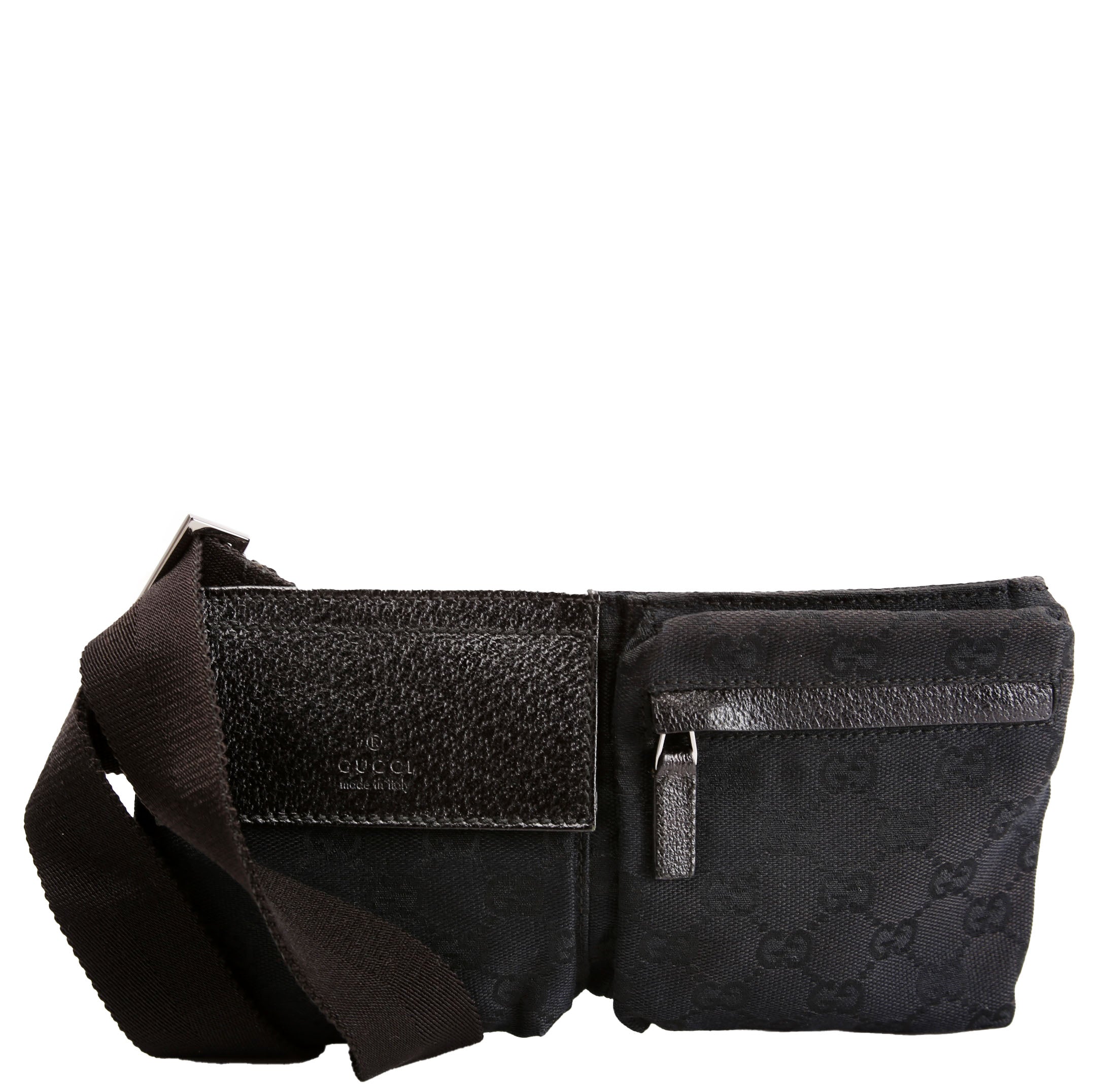 162962 GG Canvas Mini Waist Bag Black