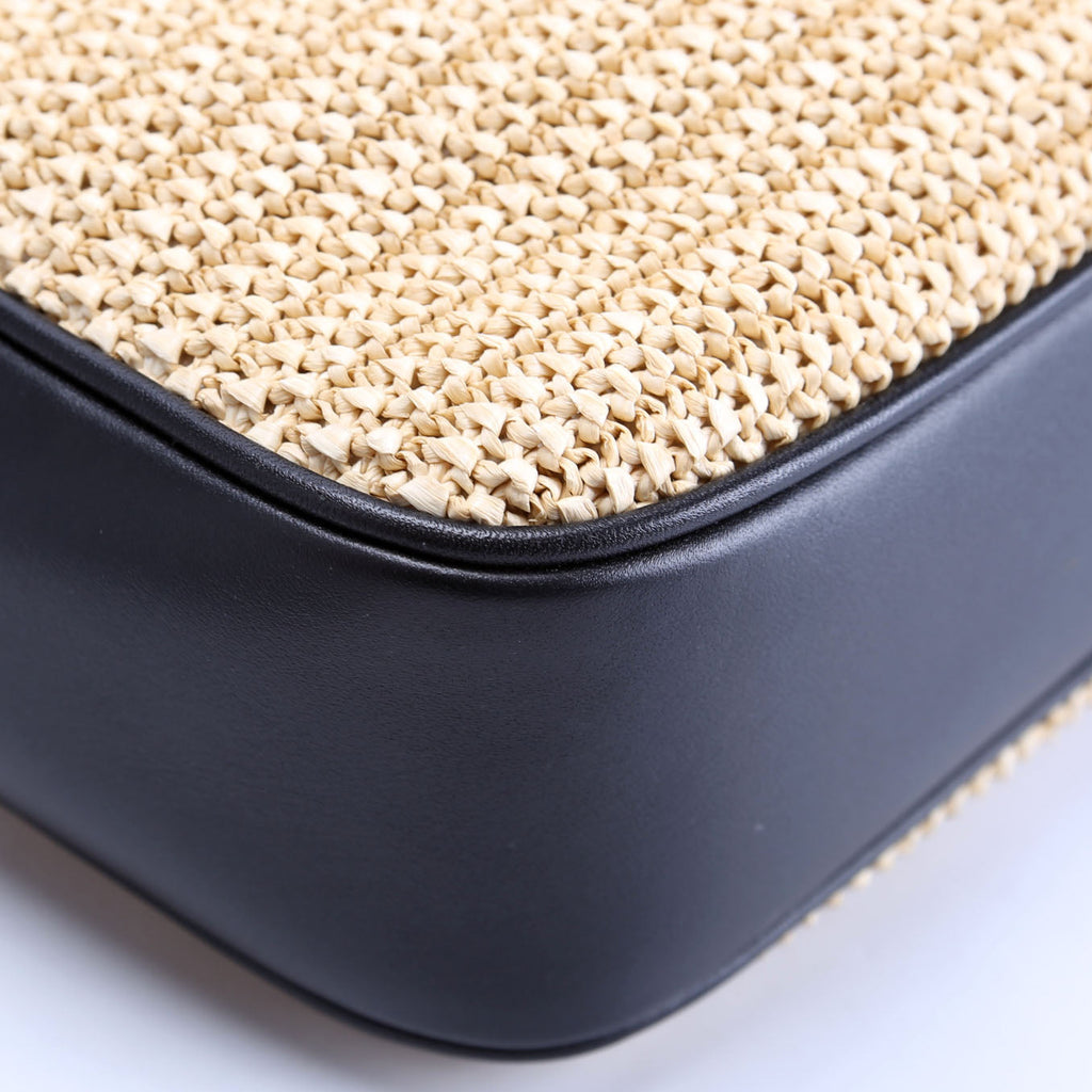 612542 Lou Camera Medium Raffia Tan