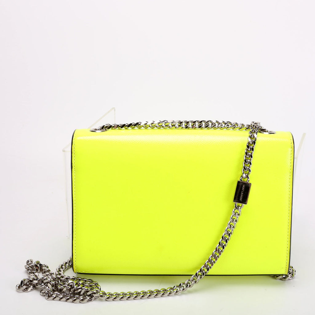 Kate Satchel Grain Small 354121/469390 Neon Yellow