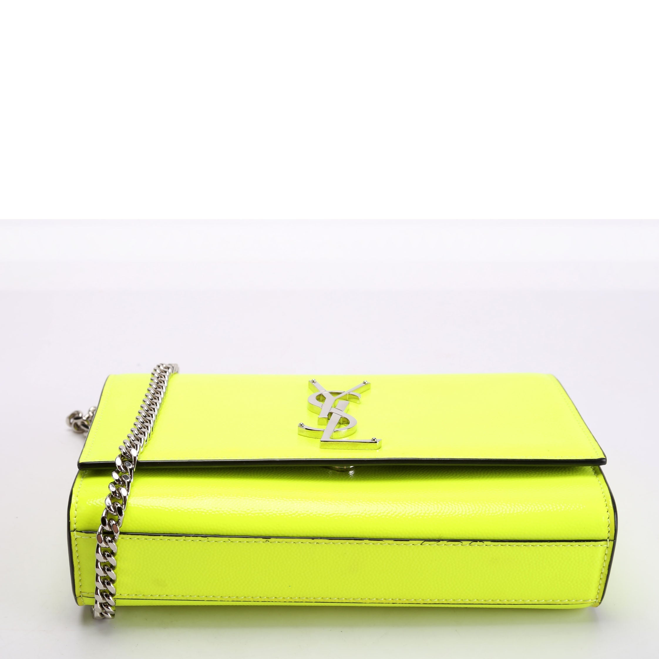 Kate Satchel Grain Small 354121/469390 Neon Yellow