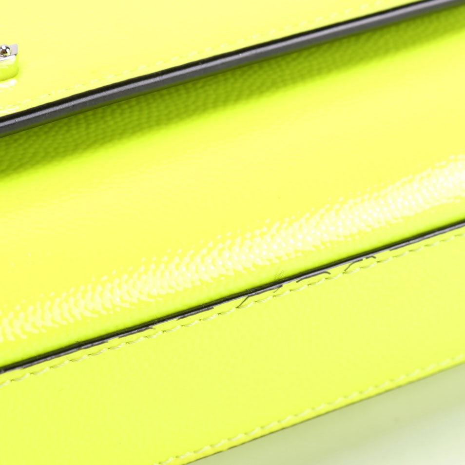 Kate Satchel Grain Small 354121/469390 Neon Yellow