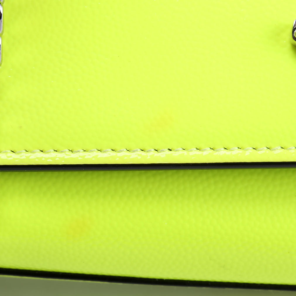 Kate Satchel Grain Small 354121/469390 Neon Yellow