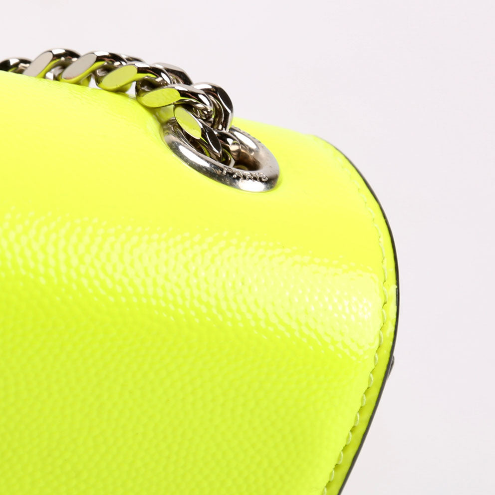 Kate Satchel Grain Small 354121/469390 Neon Yellow