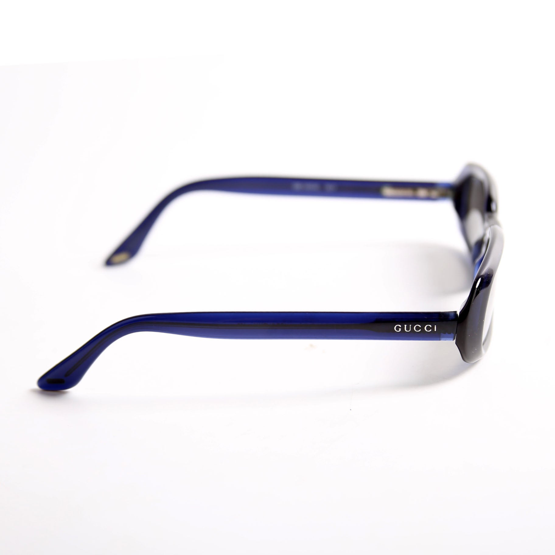 GG1157/S Narrow Oval Frame Sunglasses Navy