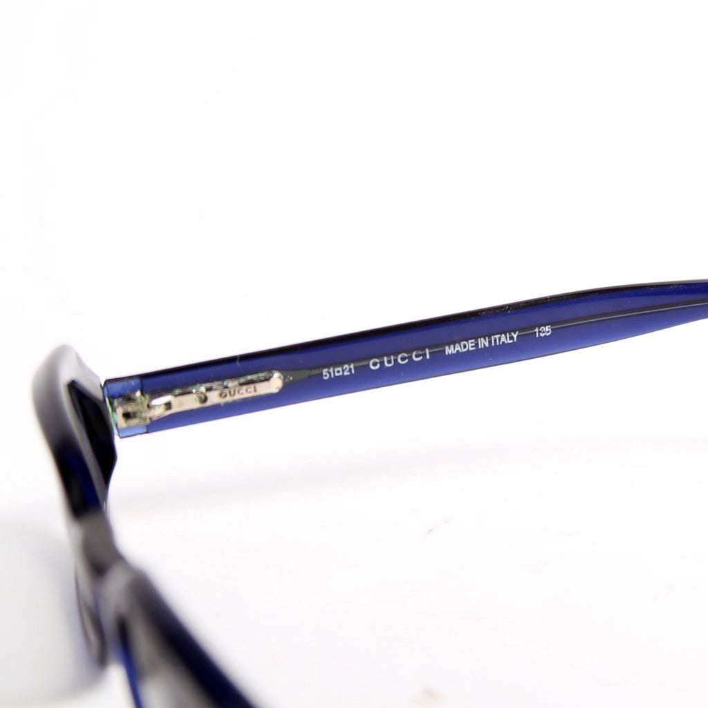 GG1157/S Narrow Oval Frame Sunglasses Navy