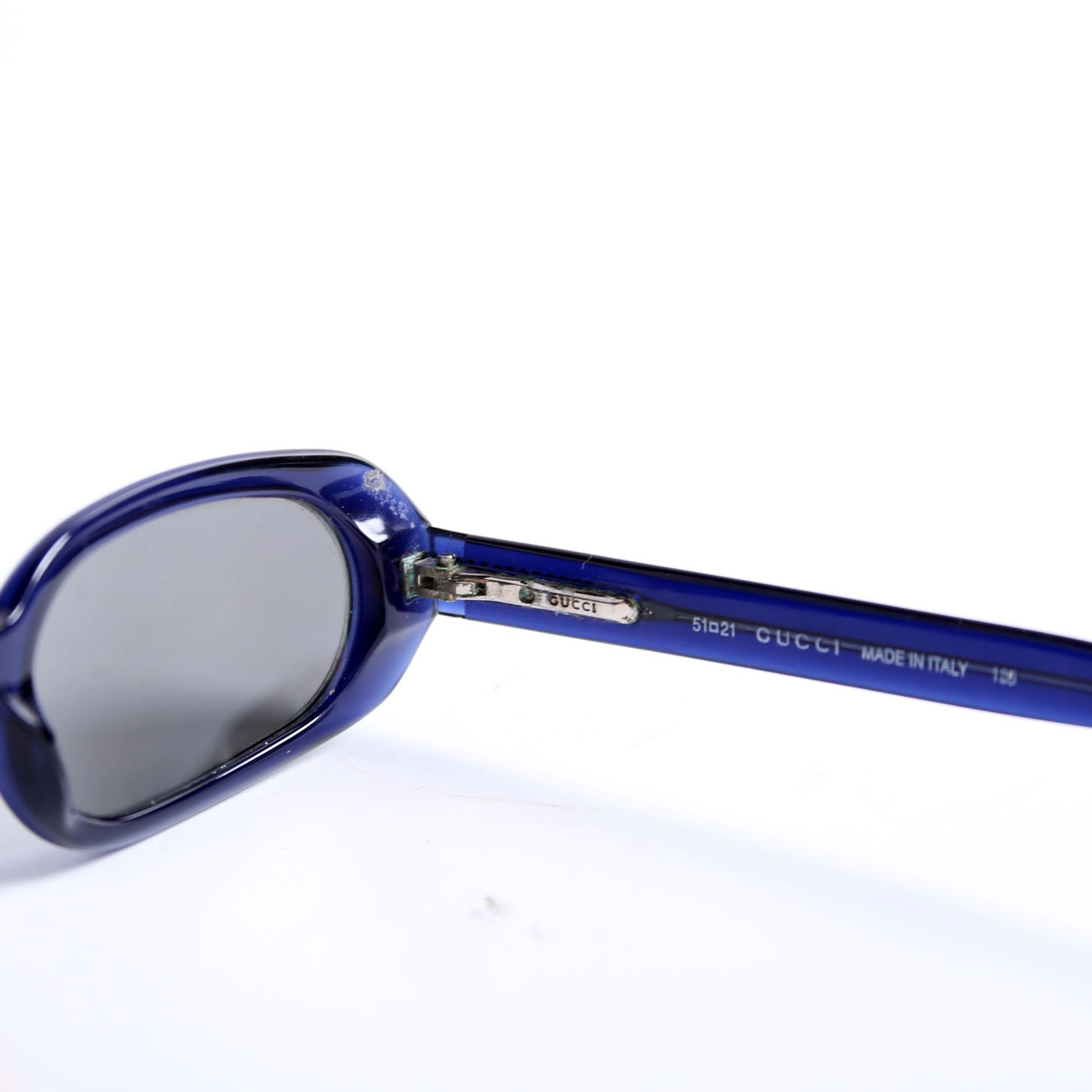 GG1157/S Narrow Oval Frame Sunglasses Navy