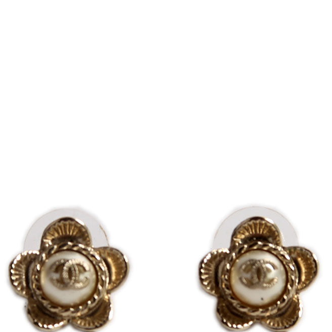 CC Faux Pearl Flower Studs