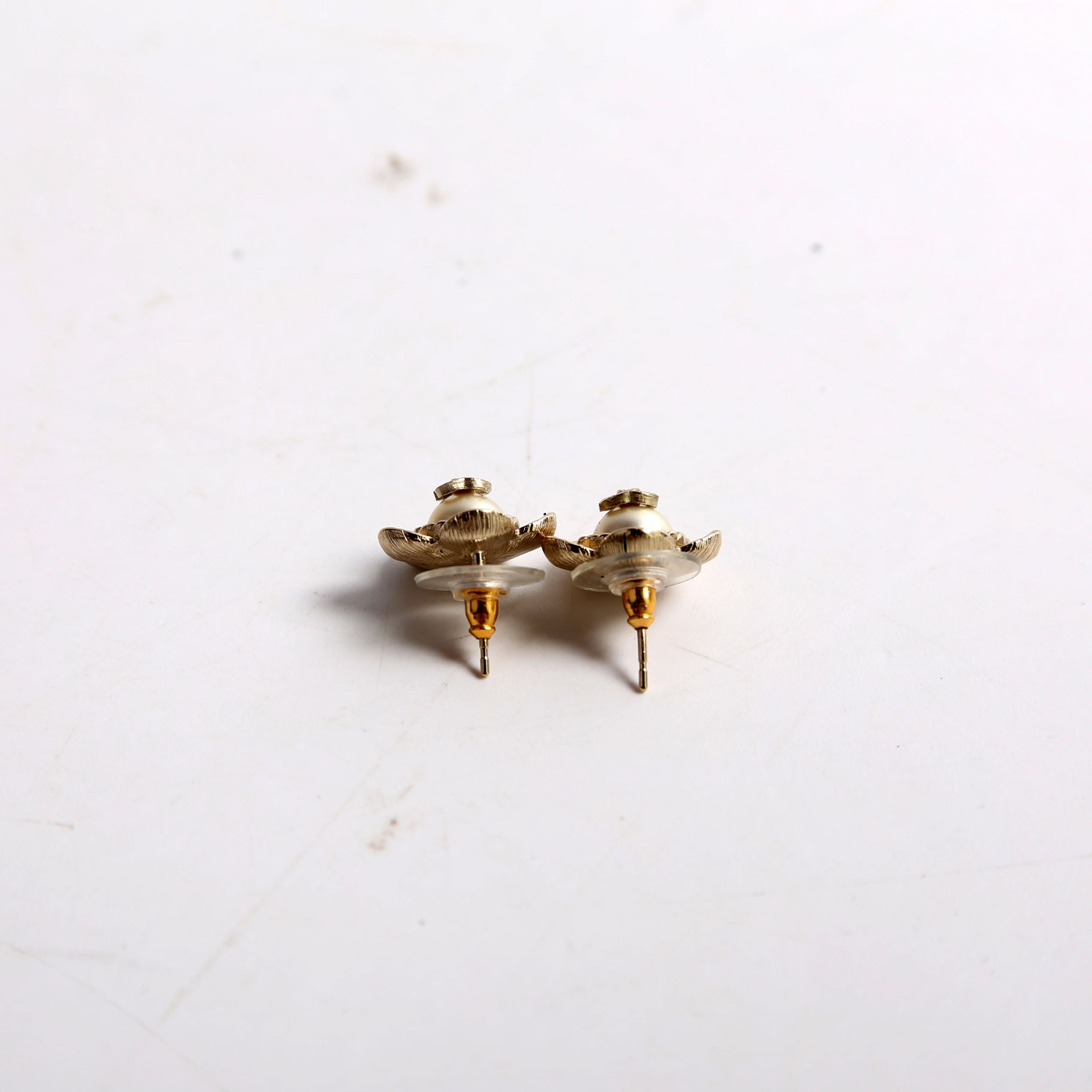 CC Faux Pearl Flower Studs