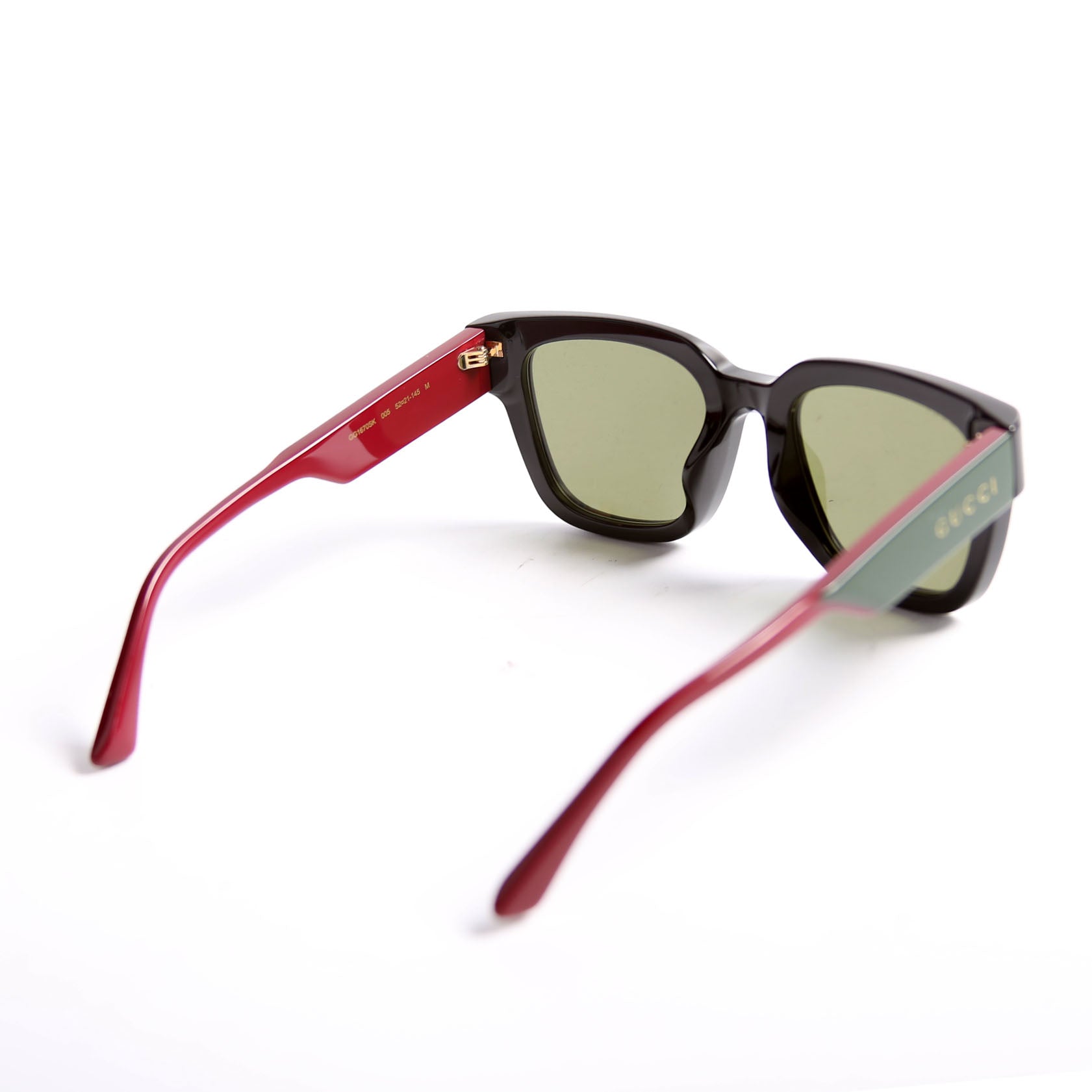 GG1670SK Square Acetate Sunglasses Black/Red