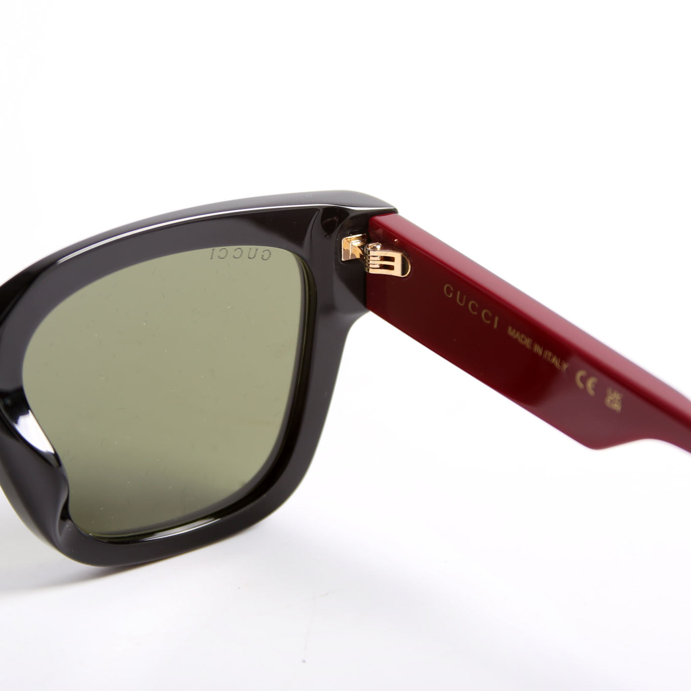 GG1670SK Square Acetate Sunglasses Black/Red