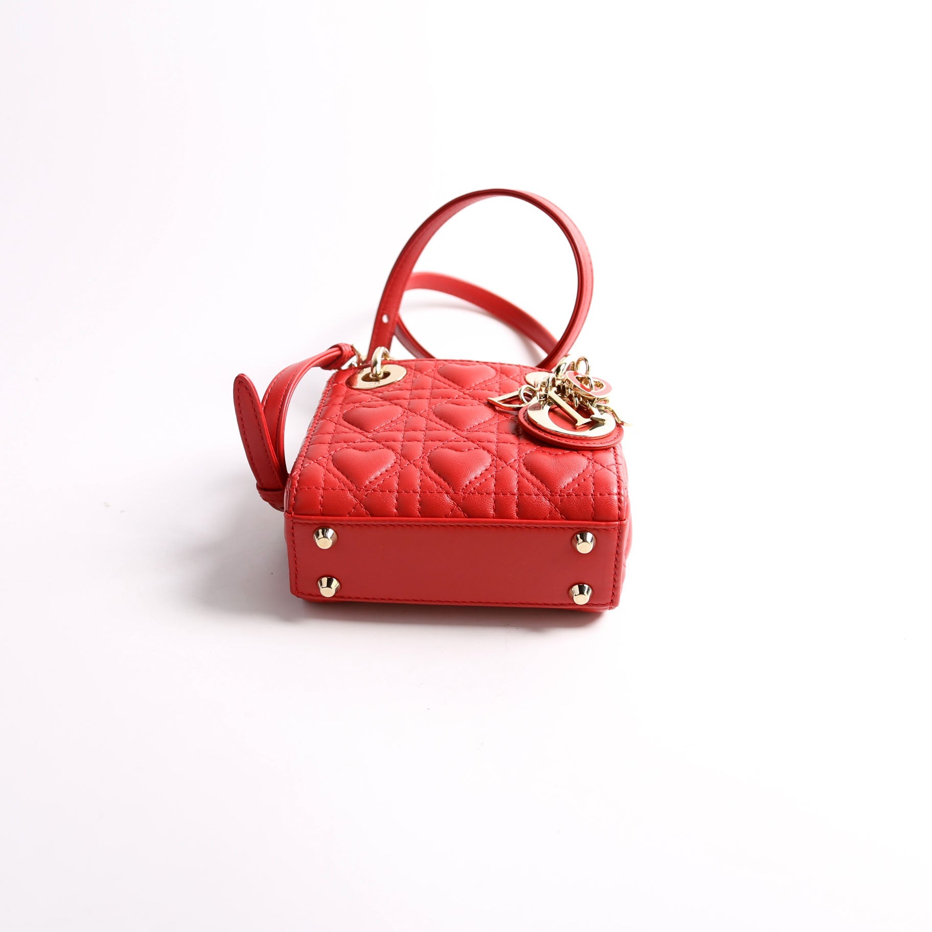 Dior Lady Dior Micro Dioramour Cannage Red