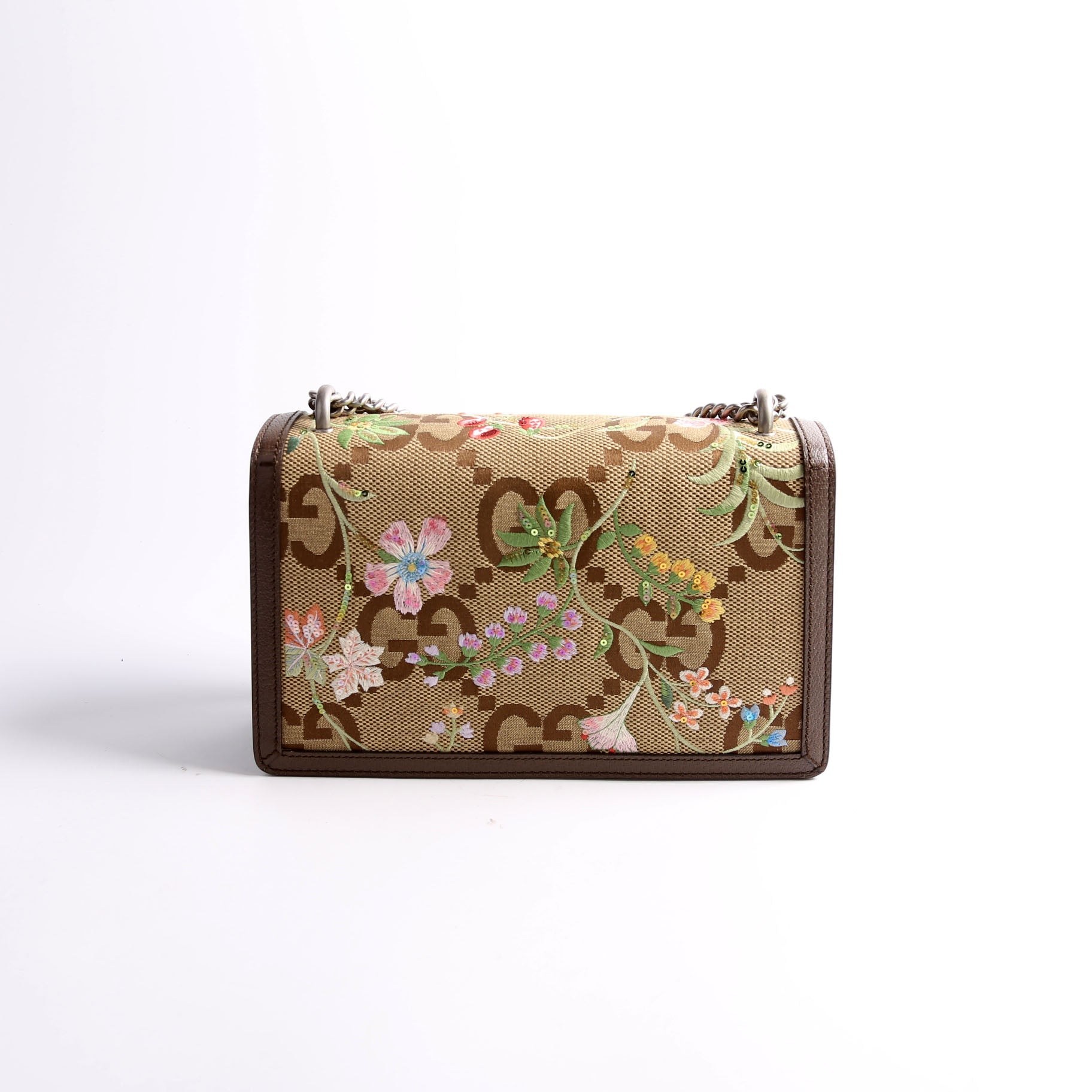 400249 Dionysus Jumbo GG Canvas Flower Embossed Shoulder Small