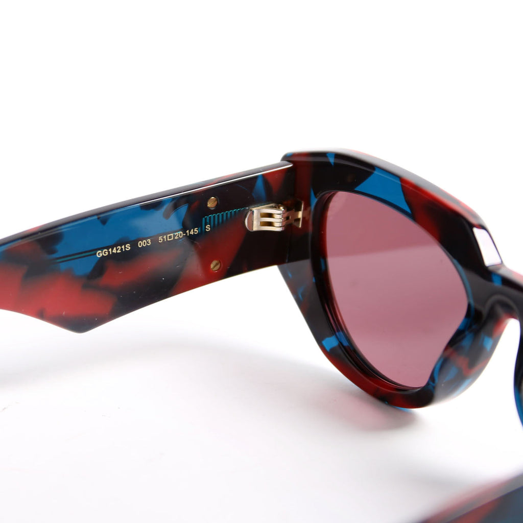 Gucci GG1421S GG Acetate Sunglasses Red/Blue