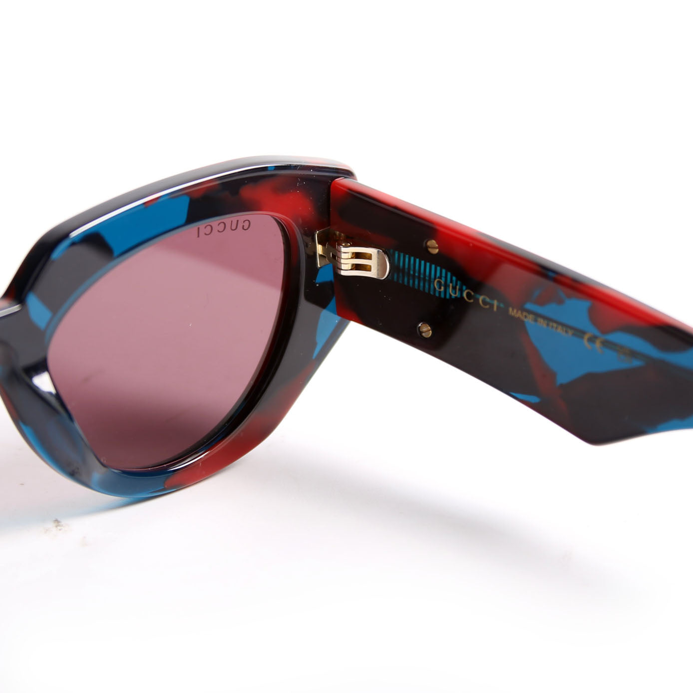 Gucci GG1421S GG Acetate Sunglasses Red/Blue