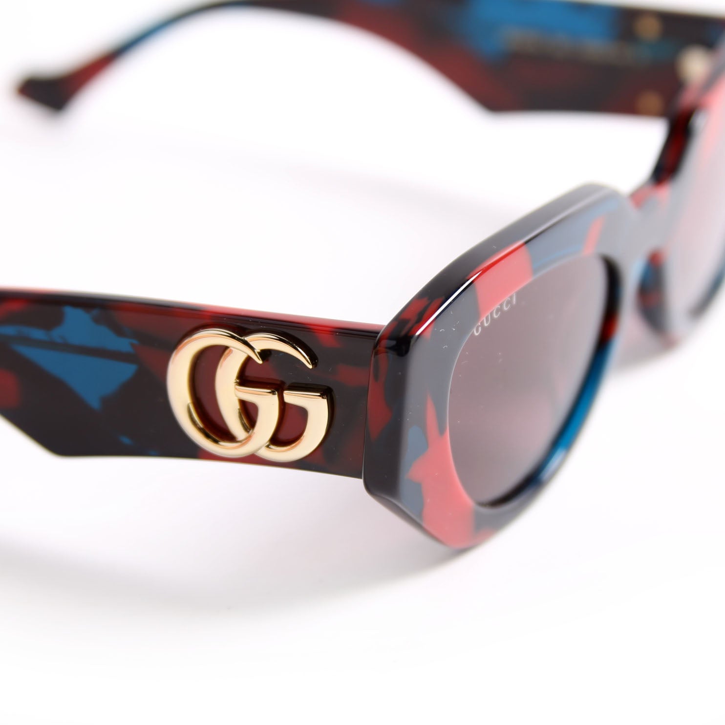 Gucci GG1421S GG Acetate Sunglasses Red/Blue