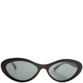 5416 Oval Acetate Polarized Sunglasses Black