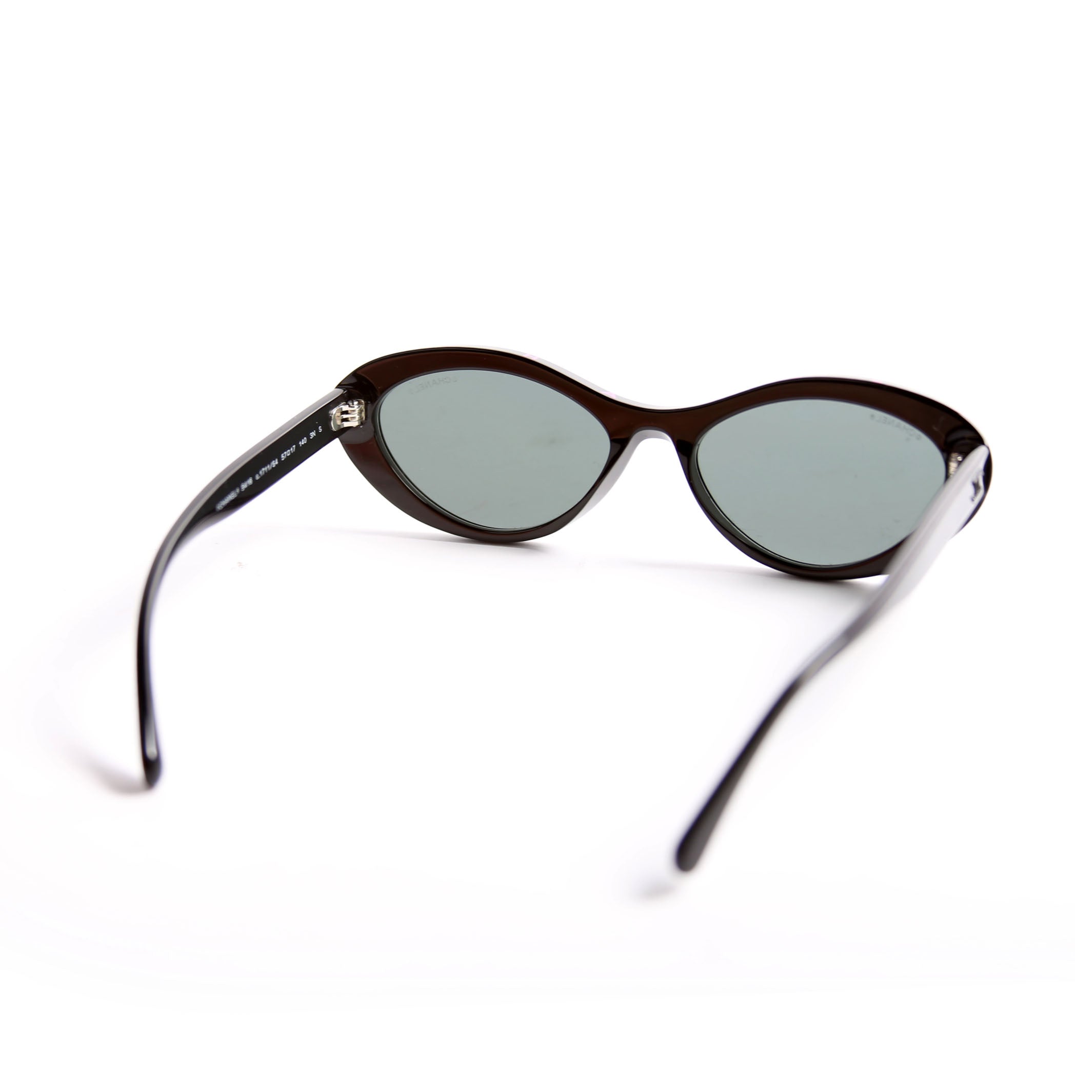 5416 Oval Acetate Polarized Sunglasses Black
