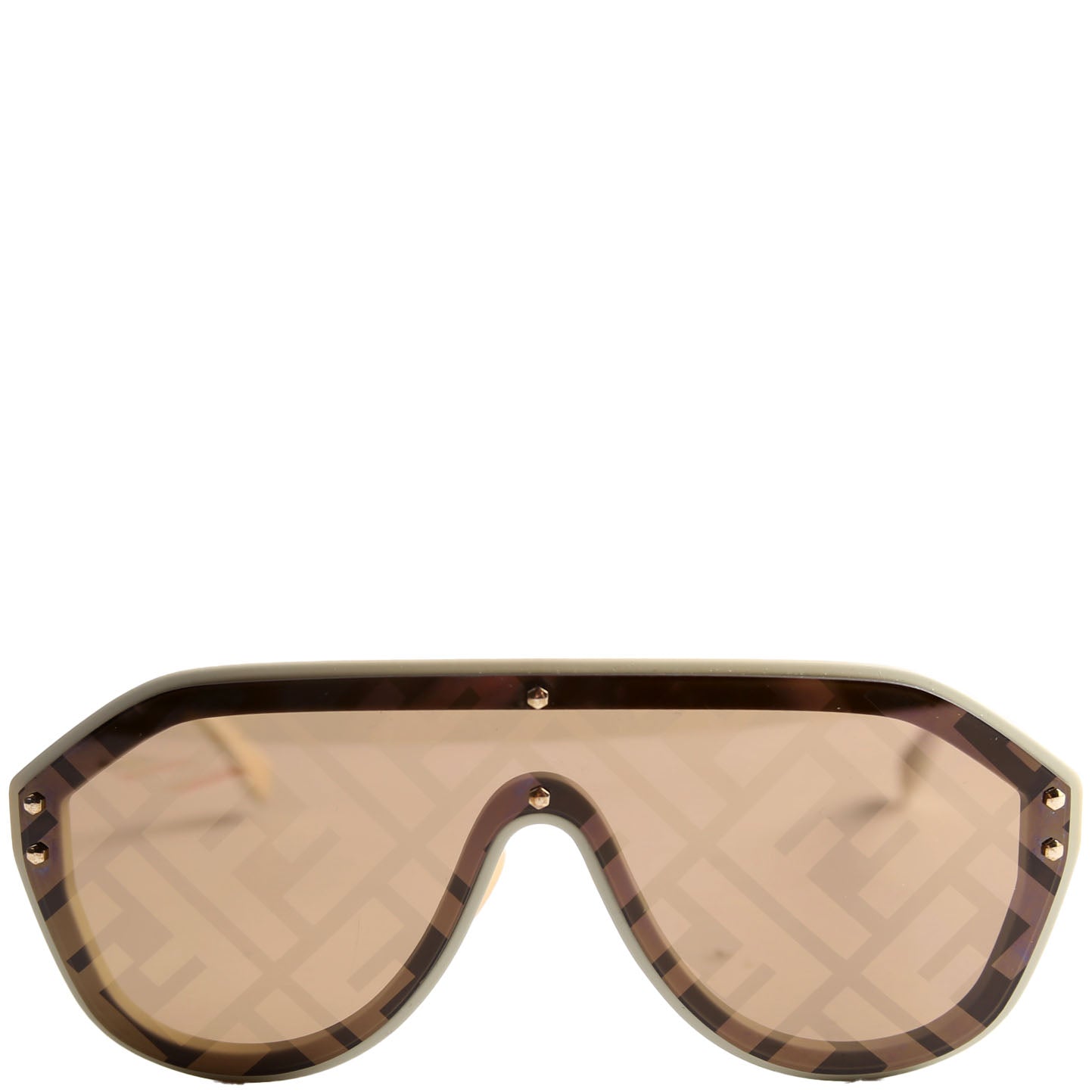 FF M0039/G/S Fabulous Shield Sunglasses Brown/White