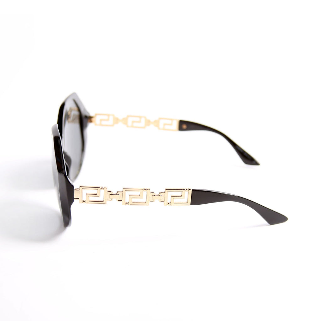 VOD4395 Geometric Sunglasses Black/Gold
