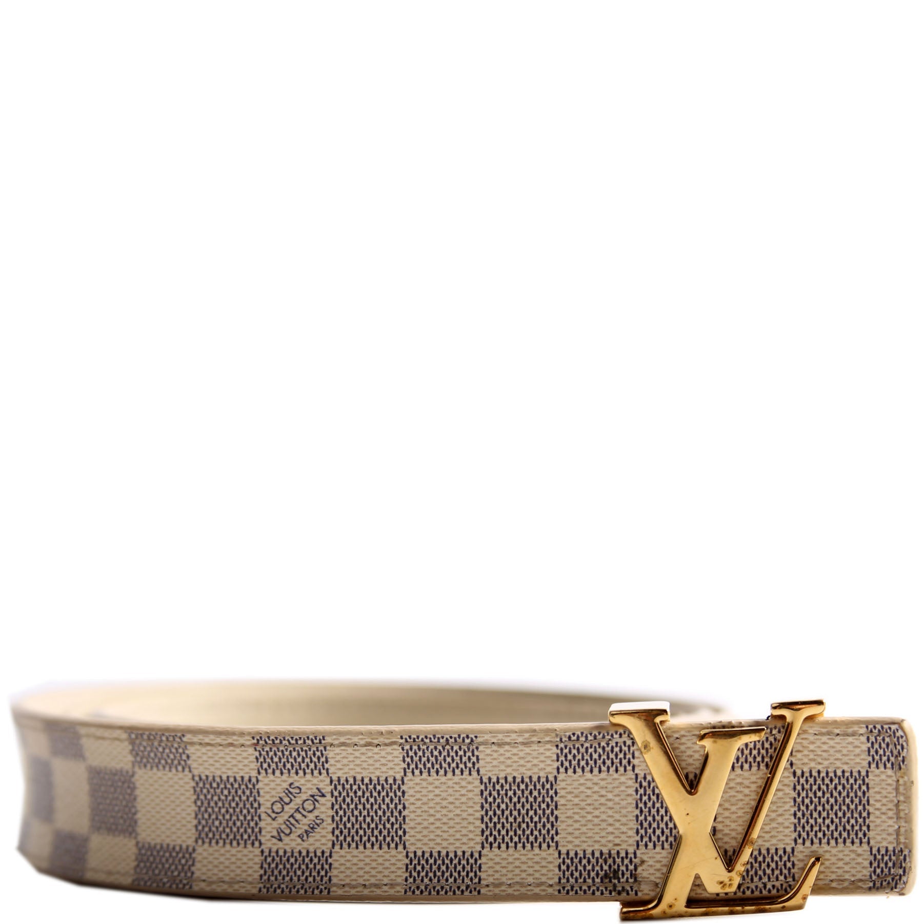 Initiales 25MM Damier Azur Belt Size 80/32