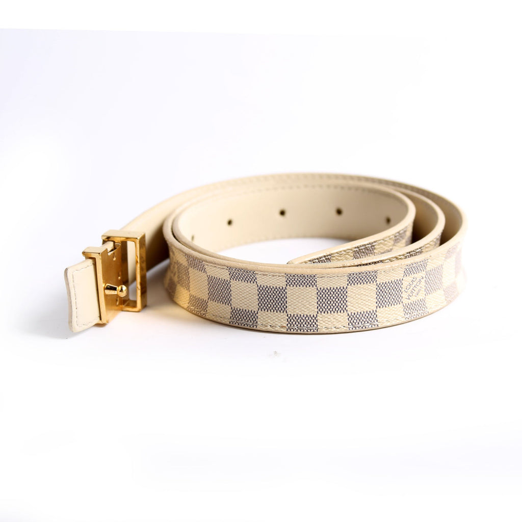 Initiales 25MM Damier Azur Belt Size 80/32