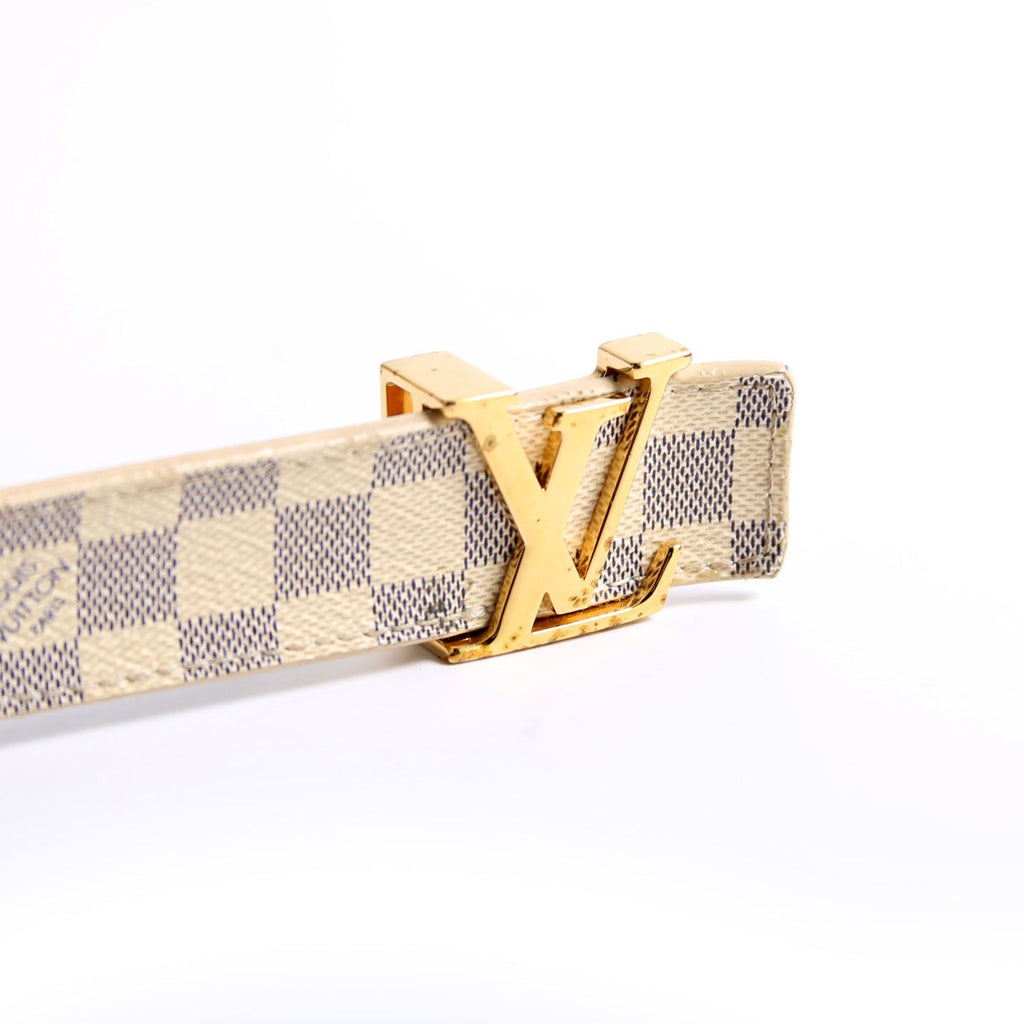 Initiales 25MM Damier Azur Belt Size 80/32
