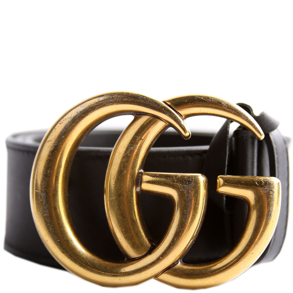 400593 Marmont GG Leather Belt Size 85/34 Black