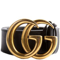 400593 Marmont GG Leather Belt Size 85/34 Black