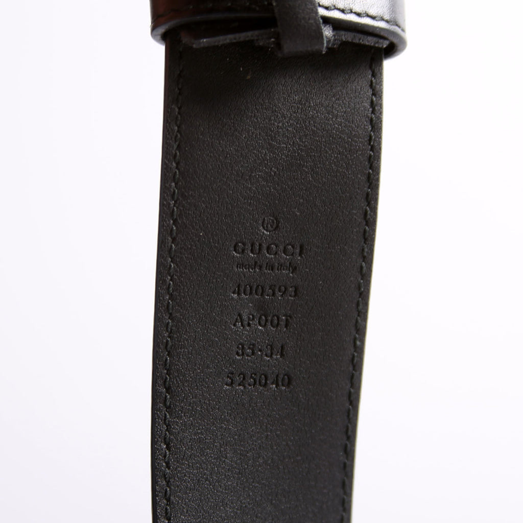 400593 Marmont GG Leather Belt Size 85/34 Black