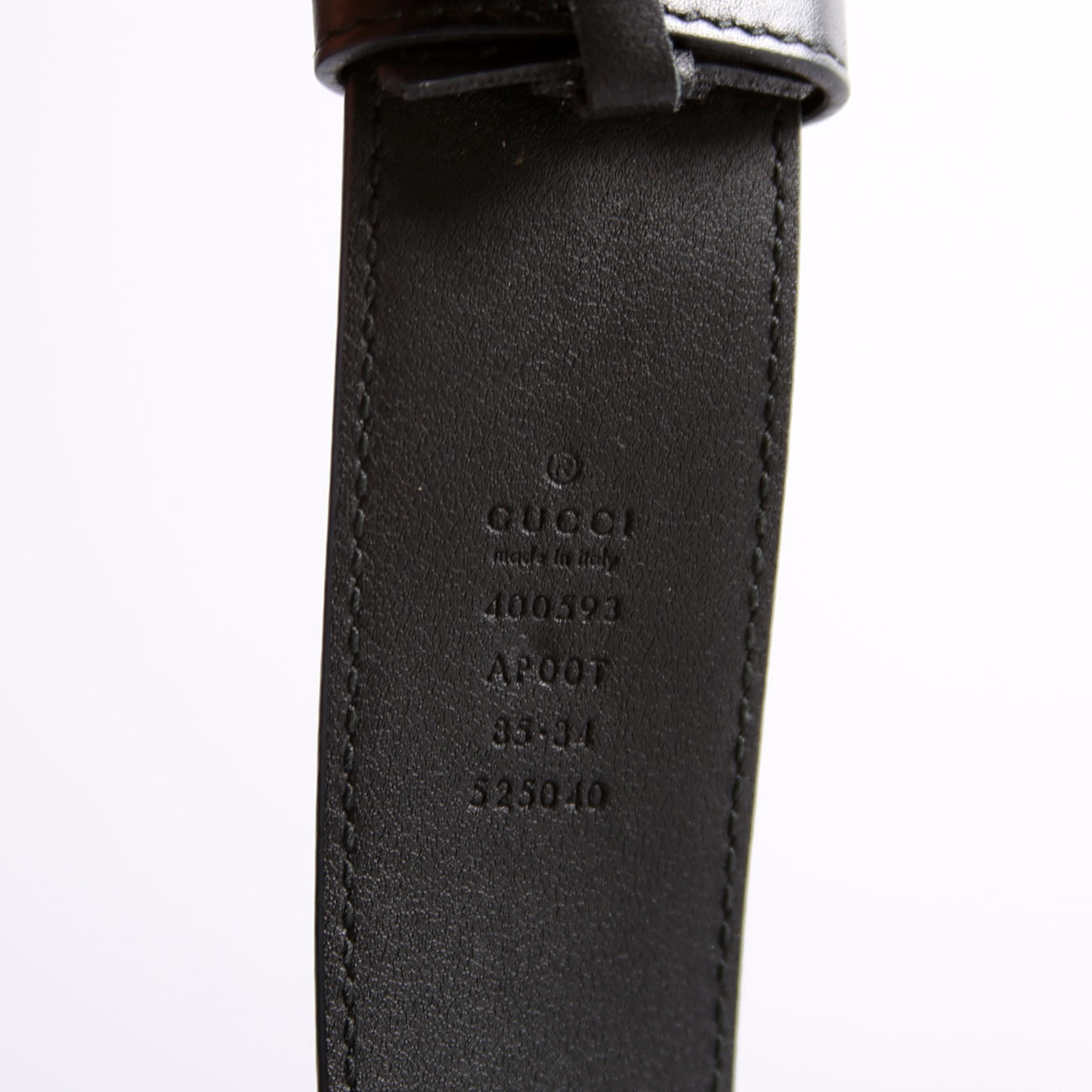 400593 Marmont GG Leather Belt Size 85/34 Black