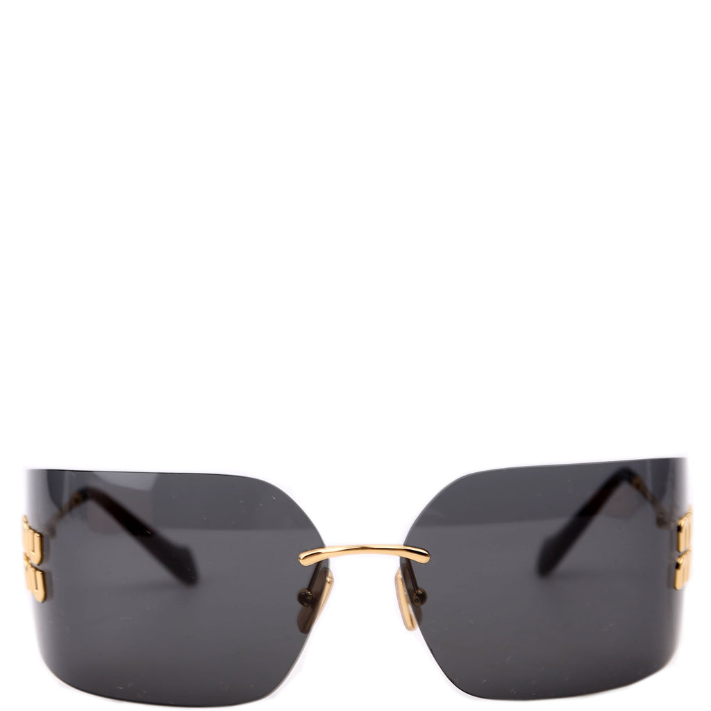 SMU54Y Shield Sunglasses Black/Gold