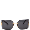 SMU54Y Shield Sunglasses Black/Gold